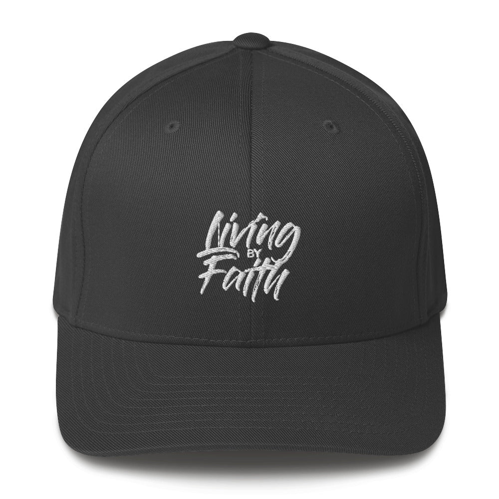 LIVING BY FAITH HAT (White Font)