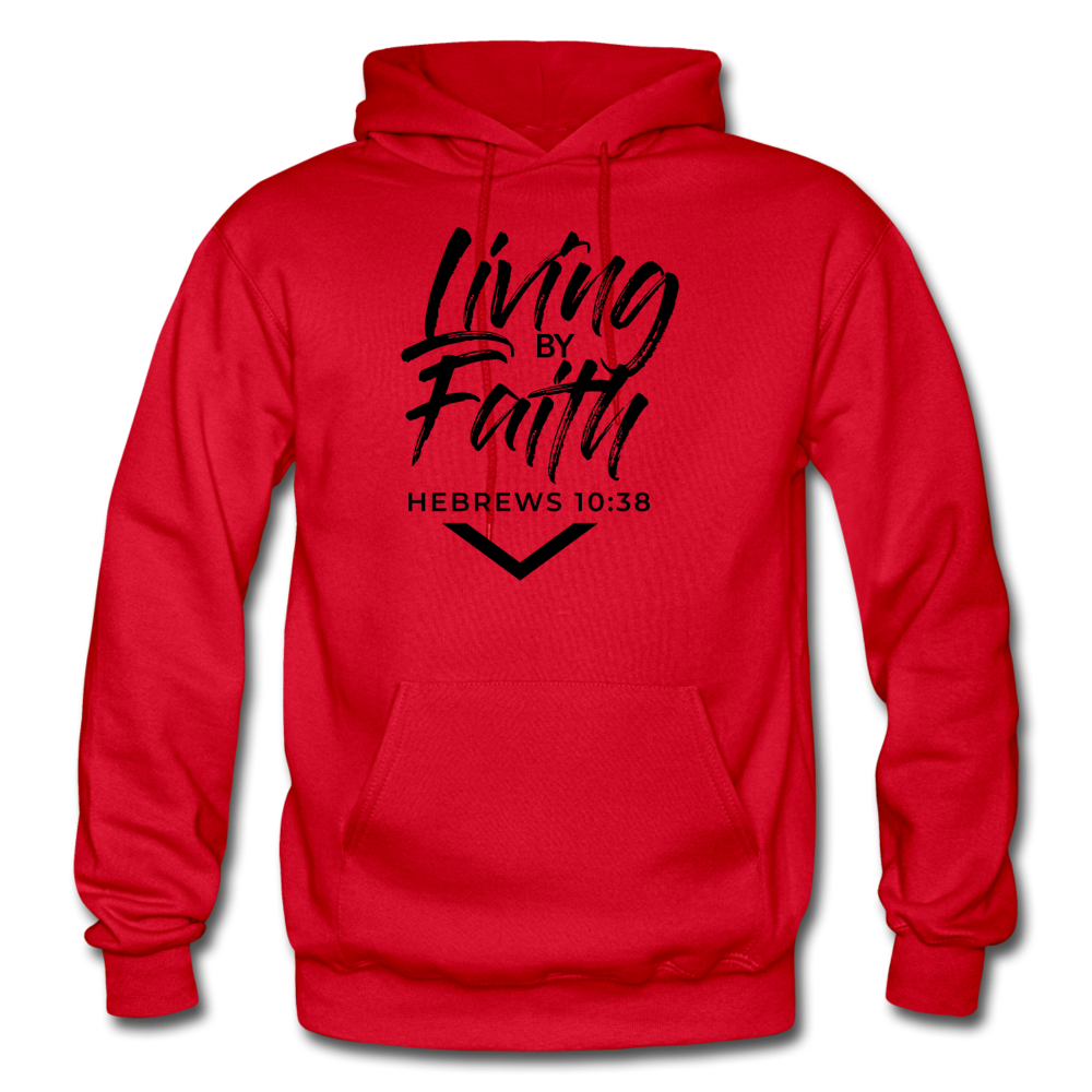 LIVING BY FAITH (Adult With Black Font) - red