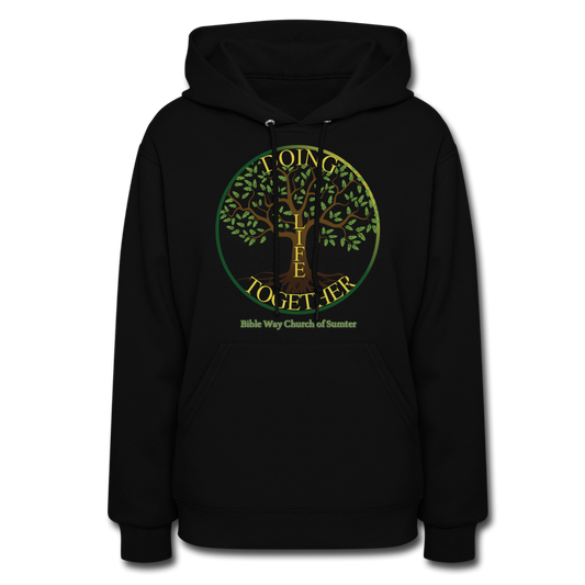 LIVING BY FAITH (Women's Hoodie) - black